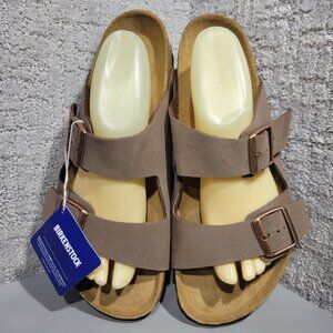 Birkenstock Arizona Men's Size 10 Regular Brown Birko-Flor Double Strap Sandals
